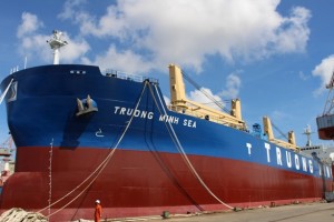 CÔNG TY ĐÓNG TÀU NAM TRIỆU BÀN GIAO TÀU HÀNG 56.200DWT TRƯỜNG MINH SEA